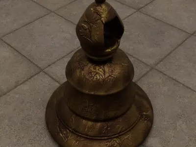 Ancient Bell 3D Model Low-poly 3D model