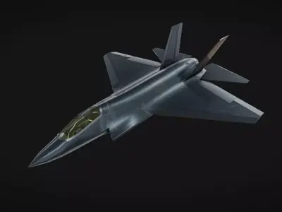 F-35 Jet Low-poly 3D model