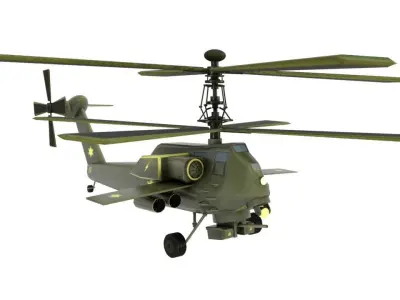 Helicopter for games Low-poly 3D model