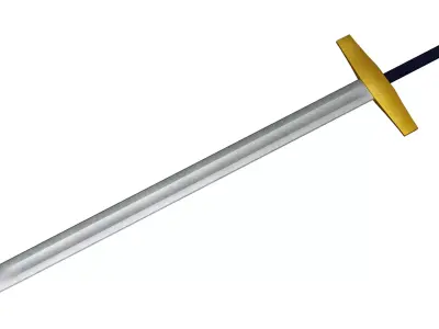 Medieval Sword Low-poly 3D model 2