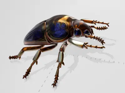 Cyber Art Beetle 3D model