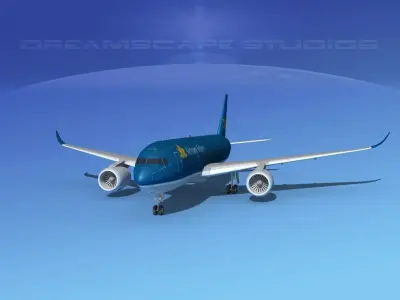 Airbus A350-800 Vietnam 3D model
