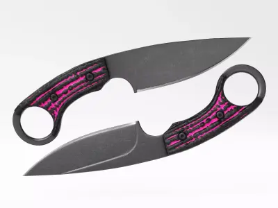 Tactical Combat Knife - Military - Karambit Style 01 Pink Low-poly 3D model