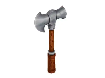 Stylized Medieval Axe 01 Low-poly 3D model