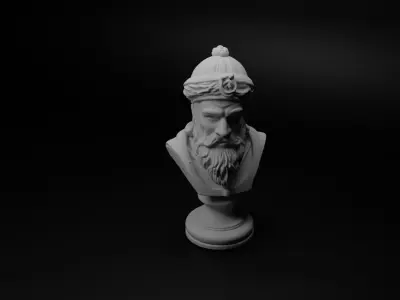 Ottoman Sipahi Bust Chess 3D print model get