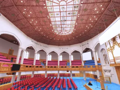 Assembly hall and Church 3D model
