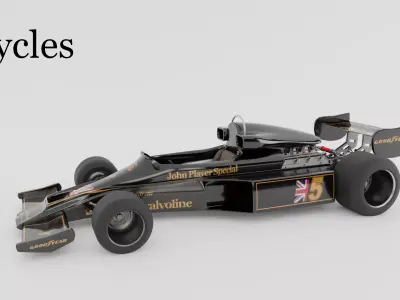 Lotus 77 style race car  Free 3D model