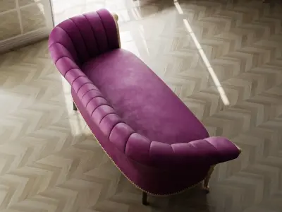 Furniture Sofa Chaise Lounge 001 Low-poly 3D model