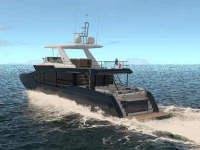 Amelie Yacht Dynamic Simulation 3D model