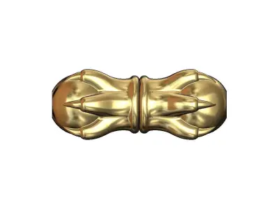 6 carved claw bead bracelet charm and pendant 3D print model