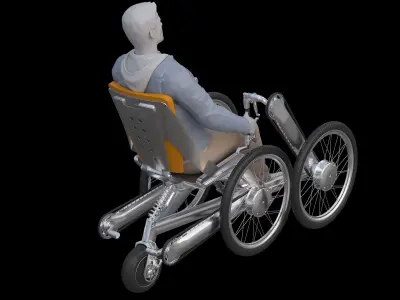 Electric wheelchair 3D model