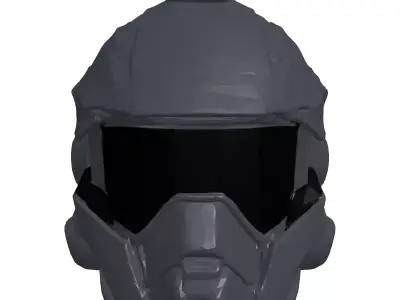 Damaged SciFi Helmet 3D Model 3D model