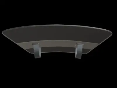 Transparent Police Riot Shield Low-poly 3D model