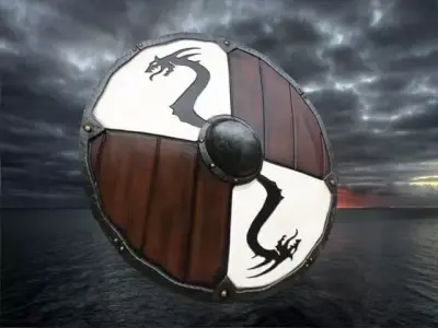 viking shield 5 Low-poly 3D model purchase
