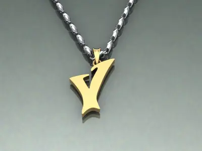 Pendant V-v1 3D print model