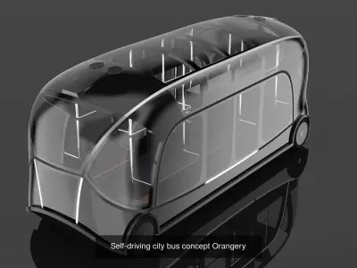 Self-driving city bus 3D Model Pack buy