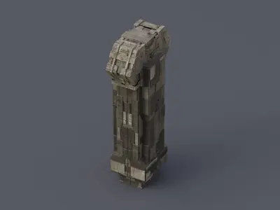Skyscrapers Futuristic Sci-Fi Cyberpunk 2 3D model