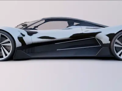 Game-Ready Sports Car 3D Model Low-poly 3D model