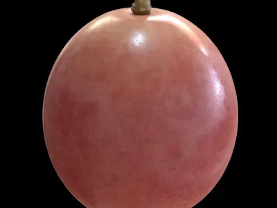 Grape01LowPoly plum Low-poly 3D model