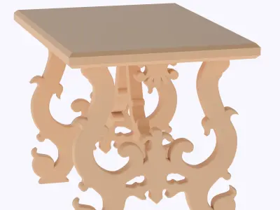 Dollhouse Antique 18th century table  3D print model purchase