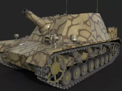 Sturmpanzer IV Brummbar Low-poly 3D model