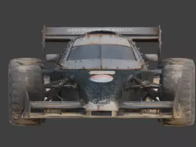 Crimson Stealth Sport Coupe 3D Model Low-poly 3D model