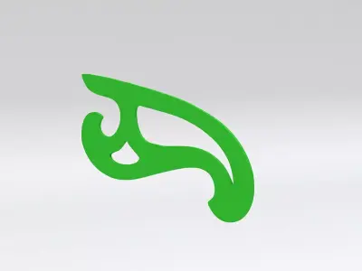 French Curve - 3D Print Ready - Model - C 3D model