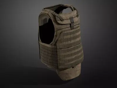 Army vest Low-poly 3D model