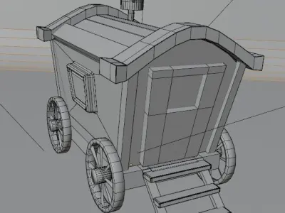 Queen vehicle Low-poly 3D model