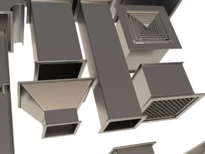 Ceiling Ventilation Elements 3D model