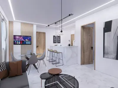 Complete interior House project 3d Model Free 3D model