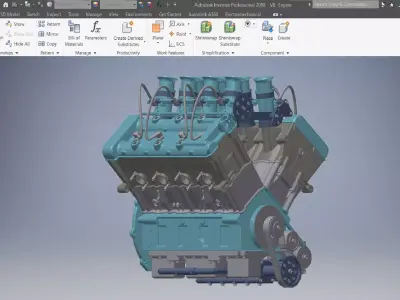 V8 Engine Block 3D Model 3D model purchase