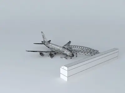 British Airways A380 Gate Free 3D model
