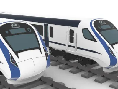 Vande Bharat Express Train Detailed 3D Model 3D model