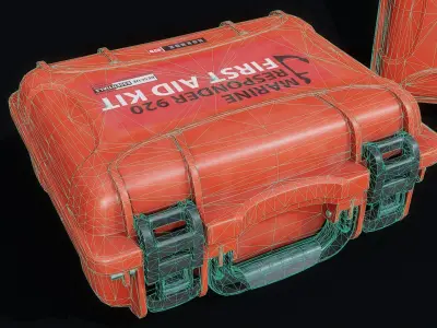 First aid kit low poly  Low-poly 3D model