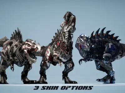 SciFi Beast05 T-REX Low-poly 3D model