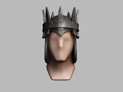 Rust Crown Helmet - Character Design PBR Low-poly 3D model