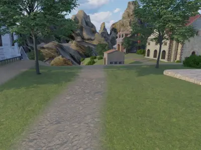 Hillside Village Retreat 3D model