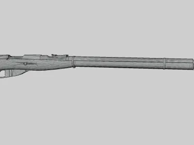 Mosin Rifle Low-poly 3D model get