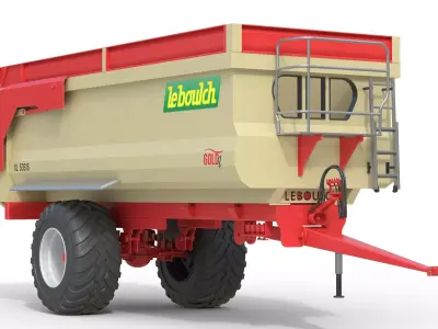 Leboulch Gold2 XL tipping trailer Low-poly 3D model