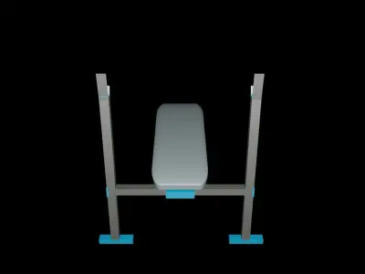 Bench Press 3D Low-poly Model Low-poly 3D model