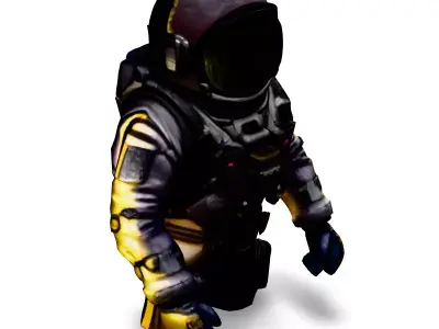 Detailed Astronaut 3D Model Low-poly 3D model