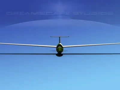 Venture Sailplane Low-poly 3D model 8