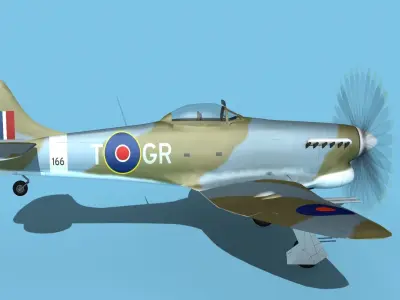 Hawker Hawker Tempest MK1 V02 3D model