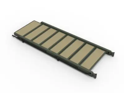 Articulated Military Vehicle Boarding Ladder  3D model
