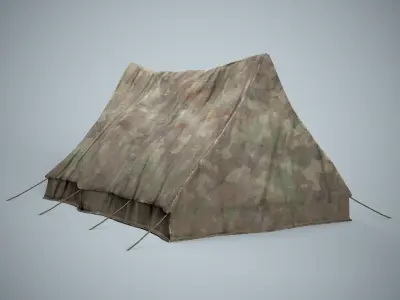 Camping Military Tent Low-poly 3D model