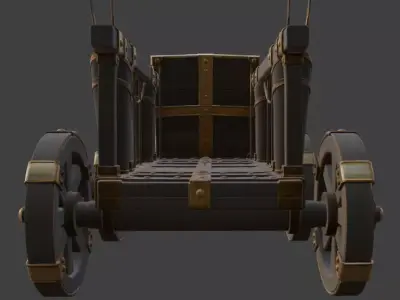 Medieval War Cart 3D Model 3D model