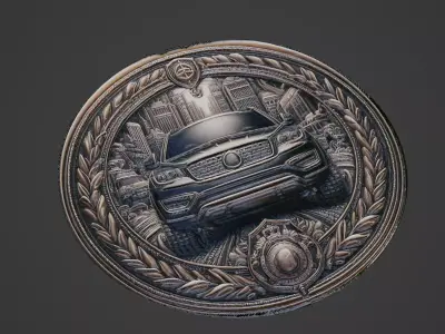 Car Pendant Medallion 3D print model 3D Print Ready