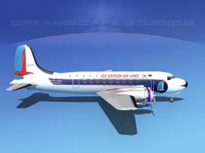 Douglas DC-4 Eastern Airlines 2 3D model