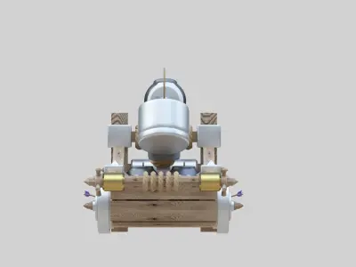 Cartoon Catapult 3D model